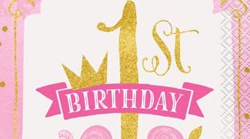 (image for) Gold And Pink 1st Birthday