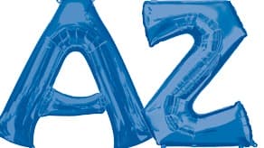 (image for) 16" Blue Letter Balloons