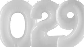 (image for) 40" Grabo White Number Balloons