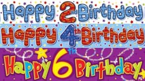 (image for) Age 1-12 Birthday Banners