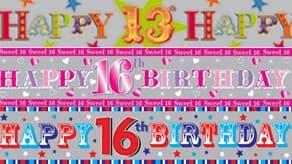 (image for) Age 13-17 Birthday Banners