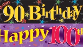 (image for) Age 90-100 Birthday Banners