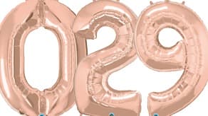 (image for) Rose Gold Number Balloons