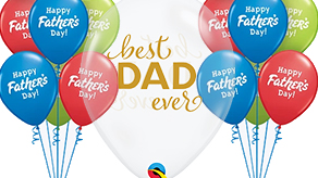 (image for) Fathers Day Printed Latex Balloons