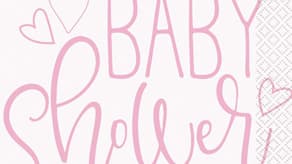 (image for) Pink Baby Shower Heart Theme