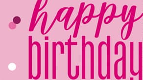 (image for) Pink & Silver Glitz Birthday