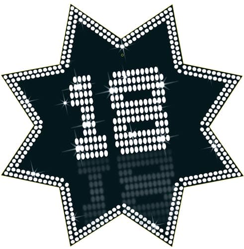 18 Black And White Star Cutout
