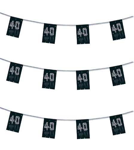 (image for) Black & White Age 40 Bunting