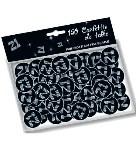 (image for) Black & White Age 21 Paper Confetti