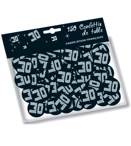 (image for) Black & White Age 30 Paper Confetti