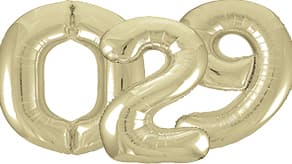 (image for) Champagne Gold Number Balloons