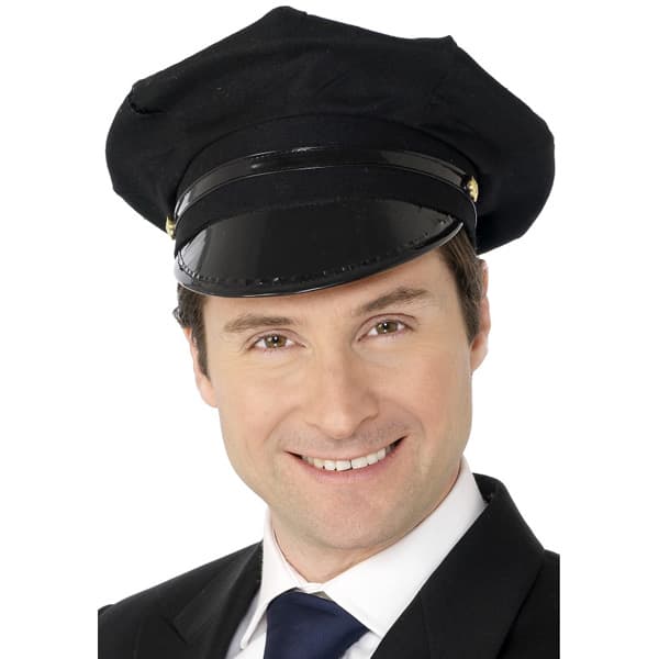 Black Chauffer Hat