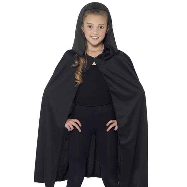 Childs Black Hooded Cape