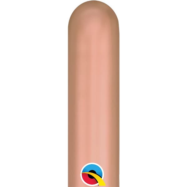 260q Chrome Rose Gold Modelling Balloons 100pk