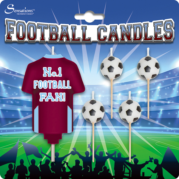 Claret And Blue Football Candles