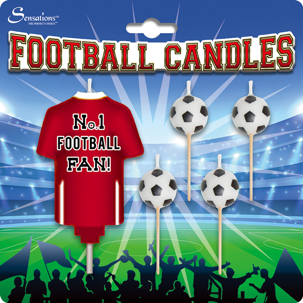 Red And White Football Candles