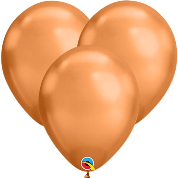(image for) 7" Chrome Copper Latex Balloons 100pk