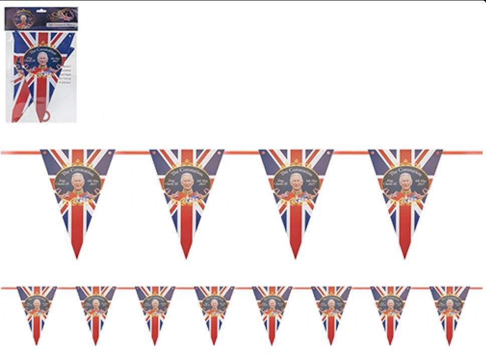 20' King's Coronation Triangle Card Bunting