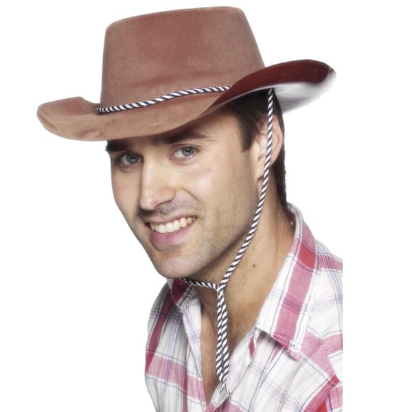 Brown Flock Cowboy Hat
