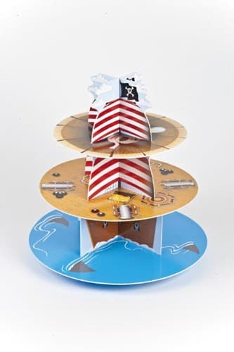 (image for) 3 Tier Pirate Ship Cupcake Stand