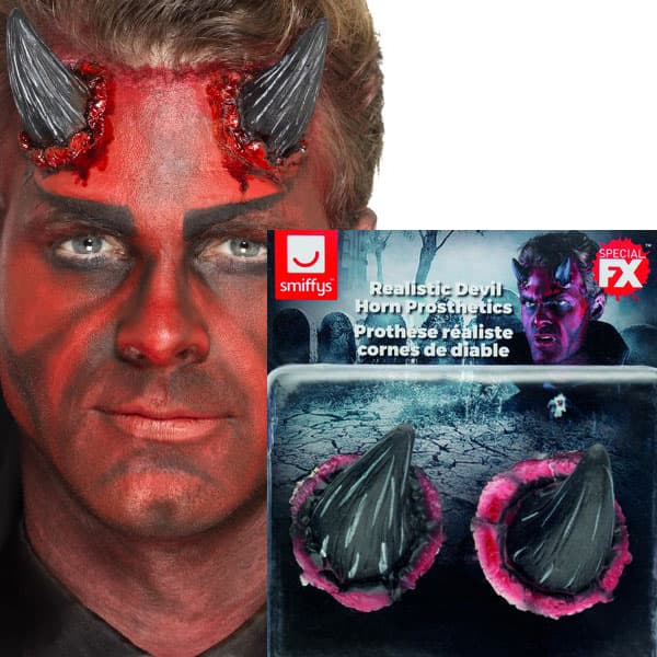 Latex Black Devil Horn Prosthetics