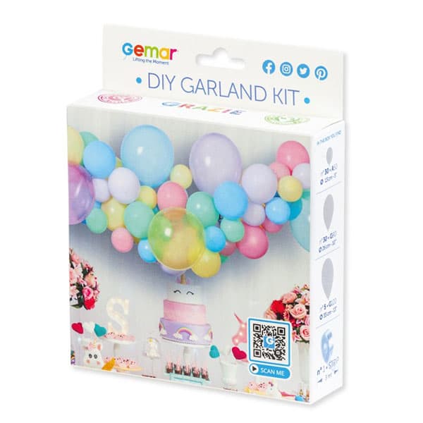(image for) Pastel Macaron DIY Balloon Garland Kit