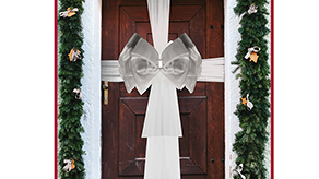 (image for) Xmas Door Bows, Satin Fabric & Organza Rolls