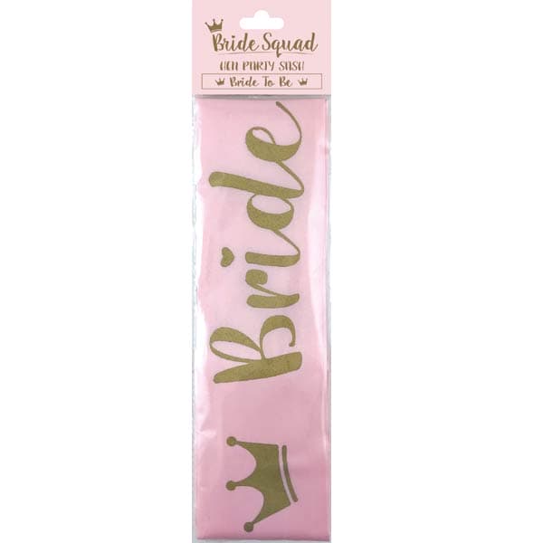 (image for) Pink & Gold Bride To Be Sash