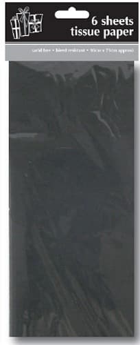 Black Tissue Paper x6 Sheets