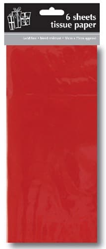 (image for) Red Tissue Paper x6 Sheets
