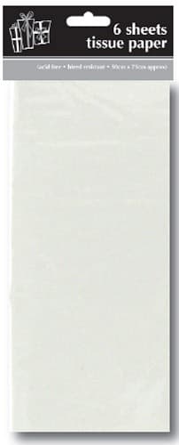 (image for) White Tissue Paper x6 Sheets