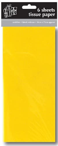 (image for) Yellow Tissue Paper x6 Sheets