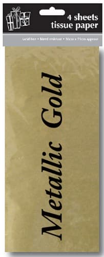 (image for) Metallic Gold Tissue Paper x4 Sheets