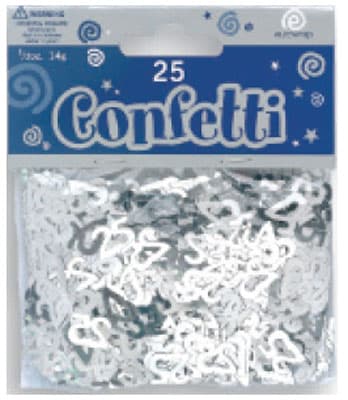 (image for) 25 Metallic Silver Confetti