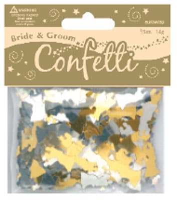(image for) Bride And Groom Metallic Assorted Confetti