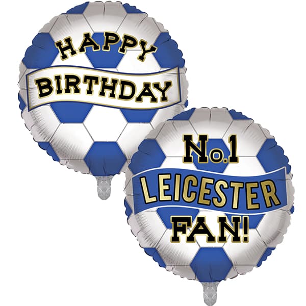 (image for) 18" Leicester Birthday Football Foil Balloons