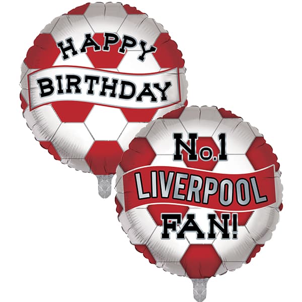 (image for) 18" Liverpool Birthday Football Foil Balloons