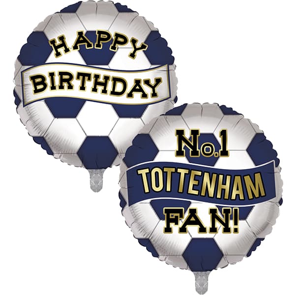 18" Tottenham Birthday Football Foil Balloons