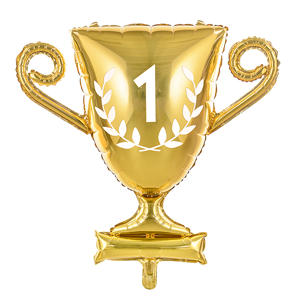 (image for) 25" No 1 Gold Cup Shape Foil Balloons