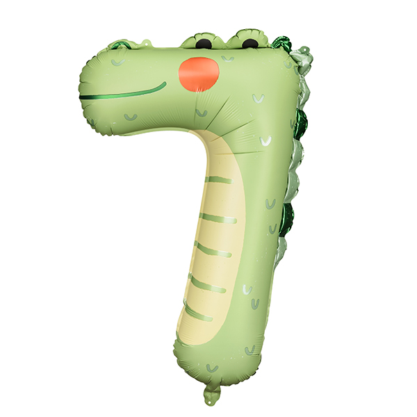 29" Number 7 Crocodile Shape Foil Balloons