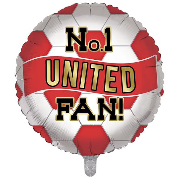 (image for) 18" No1 United Football Fan Foil Balloons