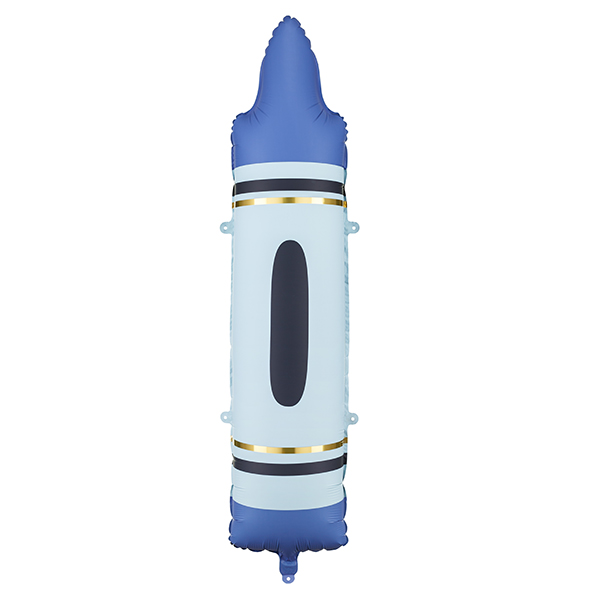 Blue Crayon Shape Foil Balloons