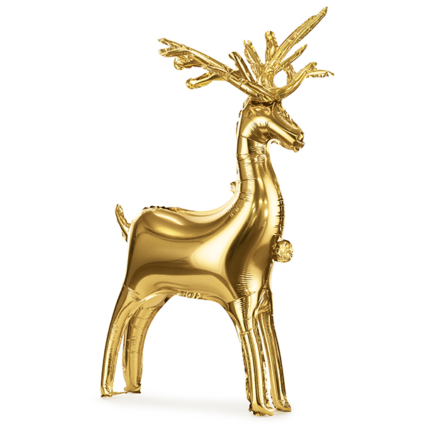 (image for) 49" Gold Standing Reindeer Foil Balloons