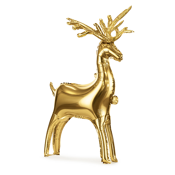 (image for) 25" Gold Standing Reindeer Foil Balloons