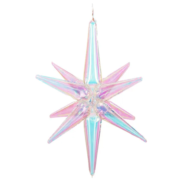 70cm Iridescent 3D Star Foil Balloons