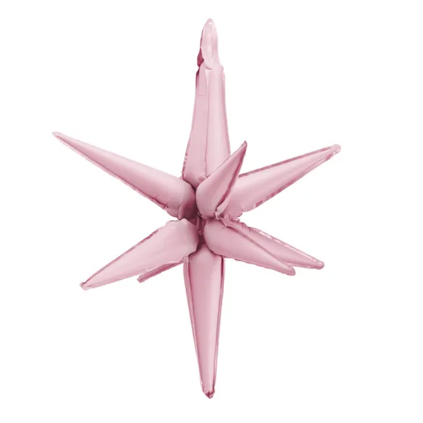 70cm Matte Light Pink 3D Star Foil Balloons
