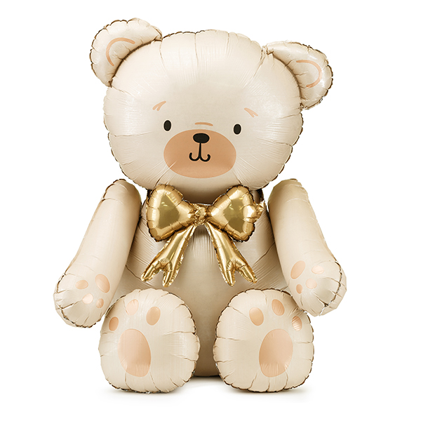 (image for) 29" Cream And Gold Bear Shape Foil Balloons