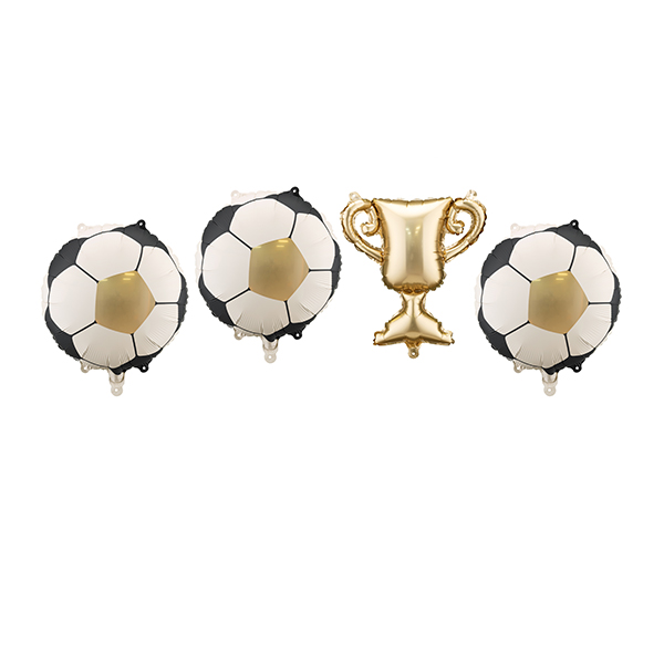 (image for) Trophy With Footballs Foil Balloons Garland