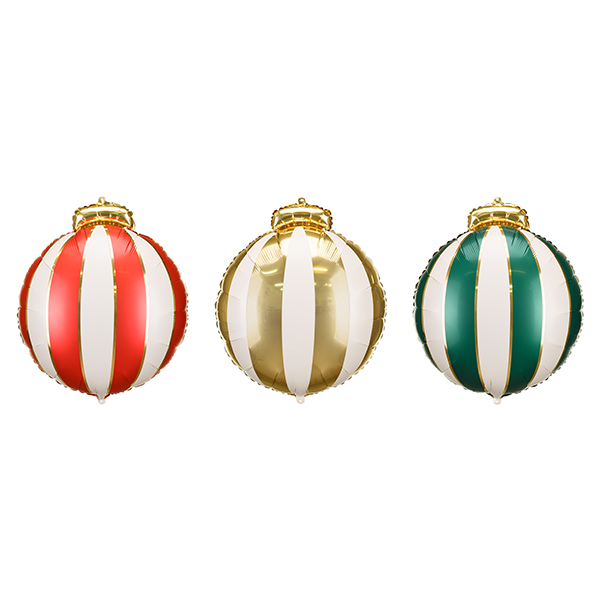 (image for) Christmas Baubles Foil Balloons 3pc