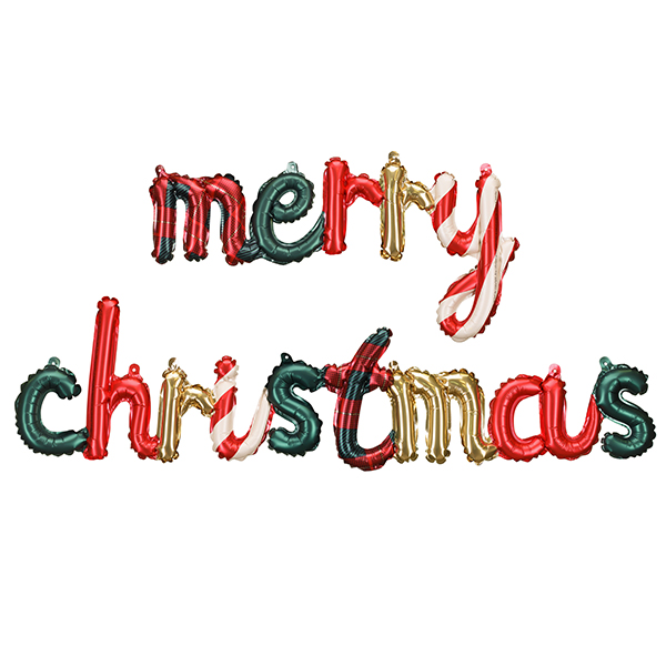 Merry Christmas Letter Foil Balloons
